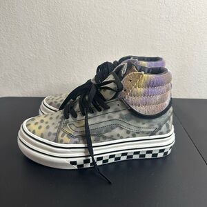 VANS SUPER CUSH SLOUCHED SNEAKER SHOES LEOPARD CHEETAH CHECKER GRay size 7